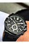 Black Color Silicone Cord Function Men's Wrist Watch + Bracelet Gift - 4