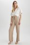 Florida Florida High Waist Wide Leg Viscose Trousers with Pockets J8738az23sm