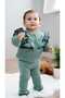 Baby Girl Frill Detailed 2-Piece Knitwear Set with Cardigan and Trousers - 3
