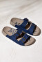 Extra Comfortable Double Buckle Soft Sole Daily Navy Blue Slippers - 3