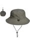 Summer Beach Foldable Fisherman Bucket Hat Drawstring Waterproof AntiUV Protection Camping Hiking Mountaineering
