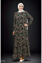 Floral Viscose Dress with Gathered Hem - 2