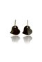 Shiny Black Color Antiallergic Heart Earrings