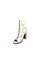 Women's Genuine Leather Heeled Shoes Beige - 5