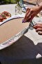 Set of 2 Modern Round Placemats & Serving Pads with Fatima's Hand and Woman Doing Yoga Patterned - 4