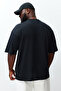 Black Oversize PrinTed Large Size T-Shirt - TMNSS24BF00022 - 6