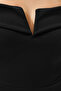 Black Double Layer Collar Detailed Knitted Dress TBBSS24AH00087 - 5