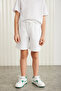 CLIFFORDGRM Cotton Corded Elastic Waist 2-Piece Damson - White Shorts CLIFFORDGRM24009 - 3