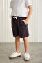 CLIFFORDGRM Cotton Corded Elastic Waist 2-Piece Damson - White Shorts CLIFFORDGRM24009 - 4