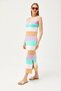 Women's Lilac Strap Striped Side Slit Knitwear Dress ELB-19002069 - 4