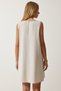 Women's Cream Summer Linen Viscose Bell Dress BH00416 - 6