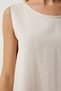 Women's Cream Summer Linen Viscose Bell Dress BH00416 - 5