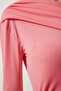 Women's Light Pink Single Shoulder Gather Detailed Knitted Blouse ZH00032 - 5