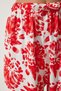 Women's Ecru Red High Waist Summer Loose Viscose Trousers BH00354 - 6