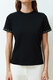Siyah Taş Aksesuar Detaylı Regular Kalıp Örme T-Shirt TWOSS24TS00070 - 4