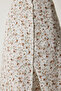 Women's Ecru Patterned Slit Viscose Skirt UB00246 - 7
