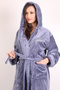 Women's Hooded Embroidered 100% Bamboo Long Robe - 2