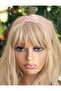 luxury custom design complete with crystal stones embroidered wide satin crown special day birthday henna crown pink - 4