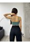 Women's Front Cross Rope Strap Padded Crop Top Bustier - 3