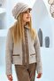 Girl's Chanel Fabric Jacket and Leather Pants Brown Bottom Top Set - 4
