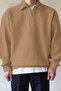 Vio BelleMen's Oversize Half Zipper Sweatshirt with Shirt Collar - 2