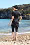 Half Zip Short Sleeve Half Closed Hijab Swimsuit 3120 - 5