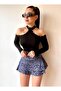Women's Diver Fabric Mini Shorts Skirt (Coloured) - 3