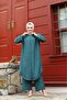 WOMEN'S SUMMER SHIRT COLLAR AND BUTTONED FRONT LINEN FABRIC LONG SHIRT TUNIC, PANTALON TESETURE DOUBLE SET - 2