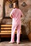 Women's Lace Collar Buttoned Short Sleeve Bamboo Pajama Set - 3