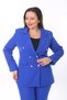 Women's Large Size Woven Atlas Fabric Trousers Jacket Suit 10ctk1657 - 2