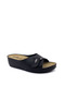 09-701 Black Women's Wedge Heel Slippers - 2
