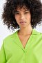 Oversize Fit Buttoned Poplin Short Sleeve 100% Cotton Shirt X8325az22sm - 7