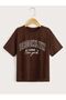 Kids brown Brooklyn1898 Printed unisex t-shirt