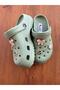 Women's Butterfly Accessory Massage Sole Closed Front Eva Slippers Green - 5