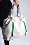 Women's Patterned Leather Daily Hand and Shoulder Bag - 4