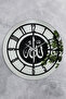 46 cm Real Mirror Plexi Figure Decorative Wall Clock with Verse - 3