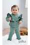 Baby Girl Frill Detailed 2-Piece Knitwear Set with Cardigan and Trousers - 2