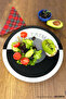 Glass Diet Plate| Glass Presentation Plate| Eat and Sleep| Diameter 32cm - 2