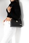 Black - Women's Crossbody Bag with Black Logo Sp623