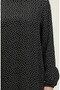 Gathered Hem Polka Dot Viscose Dress - 4