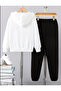 Boy's Eagle Printed Hooded Sweatshirt Tracksuit Set - 2