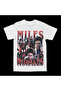Miles Morales Spiderman Rap Bootleg Style White Oversize Unisex T-Shirt Tee
