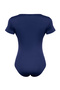 Lacivert Fitted/Vücuda oturan Kısa Kol Esnek Çıtçıtlı Örme Body TWOSS24BD00034 - 8