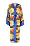 Soyut Desenli Dokuma Maxi Plaj Kuşaklı Kimono&Kaftan TBESS24KM00024 - 7