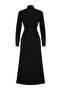 Black Gold Button Detailed Woven Shirt Dress TCTSS24EB00132 - 8