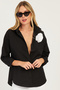 Women's Black Rose Accessory Shirt SF2540 - 5