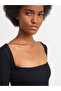 3700 Ribbed Long Sleeve Top-black - 3
