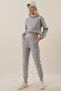 55397 Printed Tracksuit Set - Gray