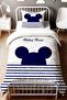 Blue Mickey Mouse Patterned Single Baby Kids Bedding Set - 2