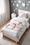 Unicorn Horse and Ballerina Princess Patterned Single Baby Kids Bedding Set - 3